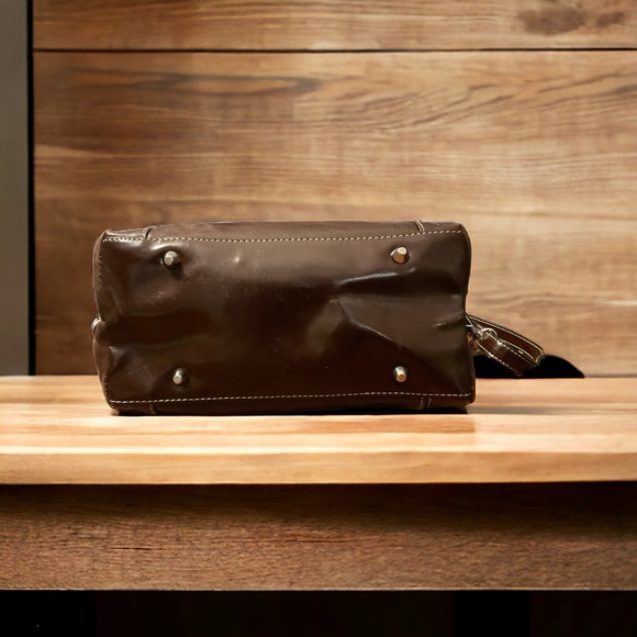 Giani Bernini Handle & Adjustable Latch Off Crossbody Strap Genuine Leather Bag! - Picture 11 of 16